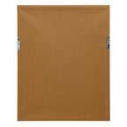Rear view of the portrait framed print with a plain brown backing panel and two metal hanging brackets near the side edges.