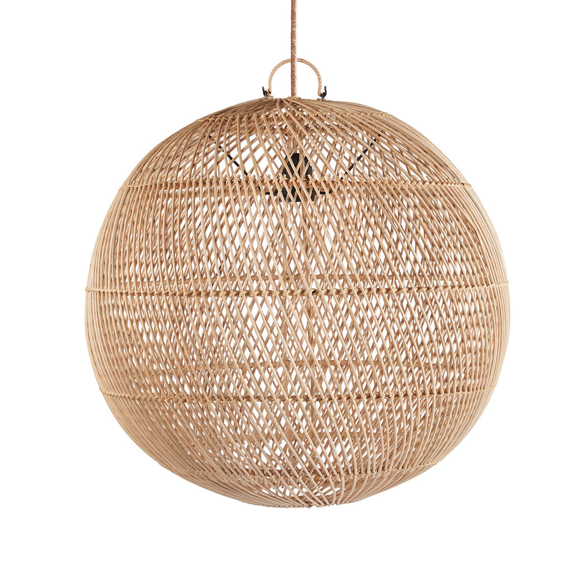 Bubble Rattan Pendant Light – Natural, Medium – product view