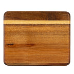 Reverse of the rectangular tray showing rounded corners, varied brown grain and a pale horizontal band.