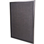 Angled view of the cobbled relief wall art showing the textured panel and depth of the black frame.