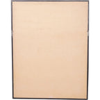 Rear view of the wall art showing a plain tan back panel, dark frame and two metal hanging fittings.