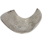 View into the decorative bowl, showing its irregular textured interior and deeply dipping rim.