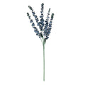 Darkface Leaf Artificial Foliage Stem on a white background, showing upright sprays of rounded dark leaves above a long green stalk.