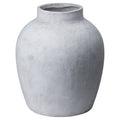 Pale grey Diffuse Shoulder Vase with a wide open neck, rounded shoulders and gently tapered base against a white background.