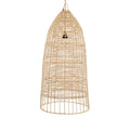 Elba Rattan Pendant Light – Natural, Large – front product view on a white background