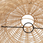 Elba Rattan Pendant Light – Natural, Large – underside frame and fitting detail