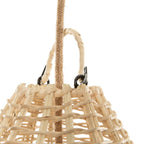 Elba Rattan Pendant Light – Natural, Medium – upper hanging loop and rattan frame detail