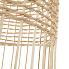 Elba Rattan Pendant Light – Natural, Medium – lower rim and open rattan weave close-up
