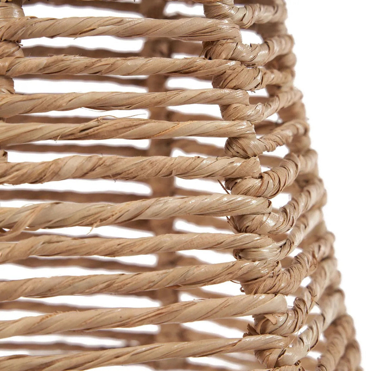 Fini Banana Leaf Pendant Light – Natural, Small — banana-leaf weave close-up