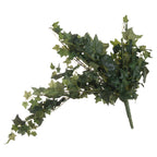 Gathered artificial ivy pick on a white background, with branching green foliage spreading from a short ribbed base.