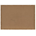 Underside of the rectangular tray, with a plain brown panel, wood-tone border and small visible fasteners.