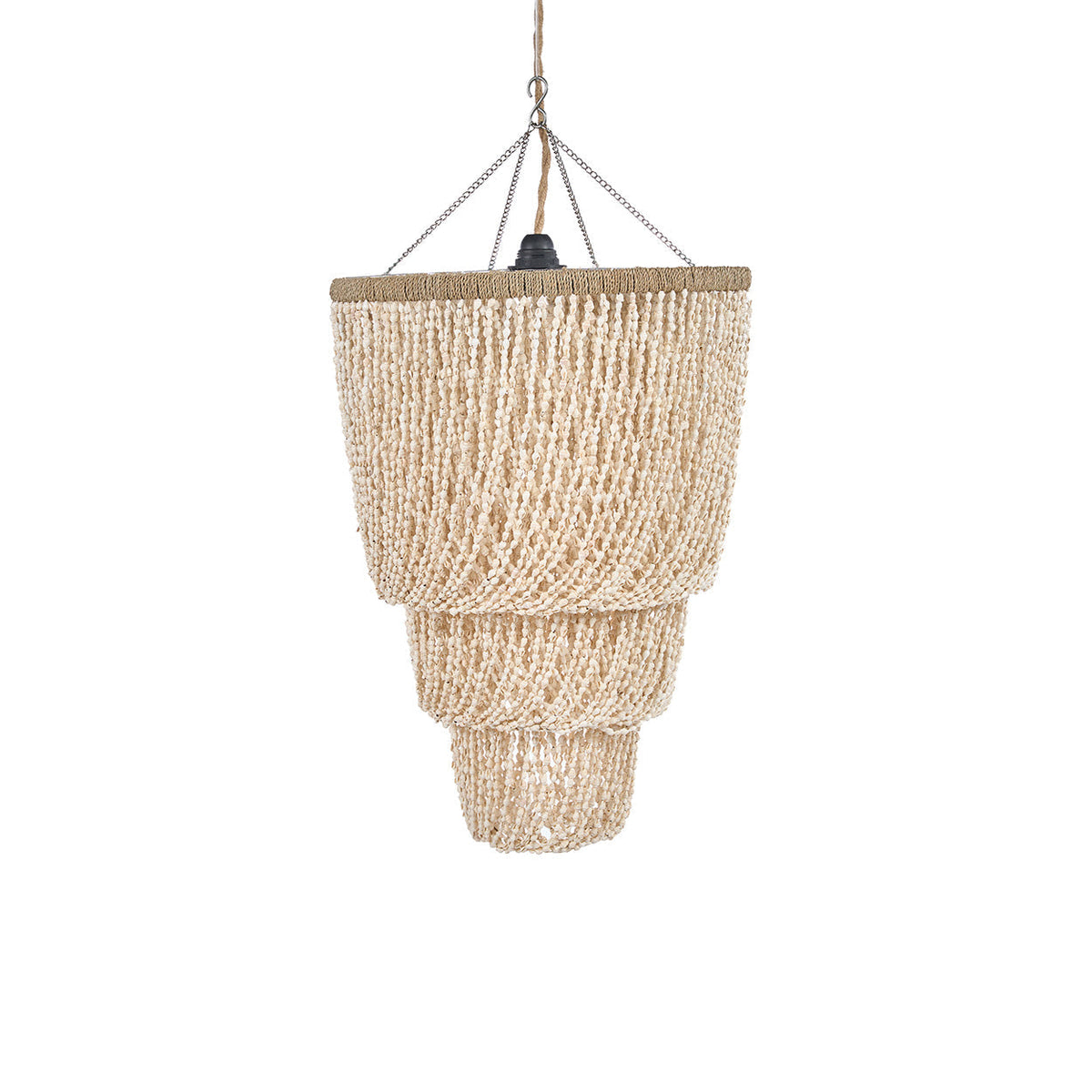 Lagoon Shell Chandelier – Natural, Medium — front product view