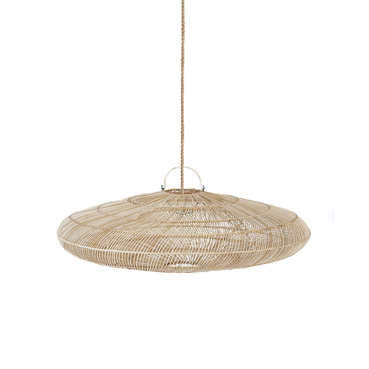Macaron Rattan Pendant Light – Natural, Large – product view