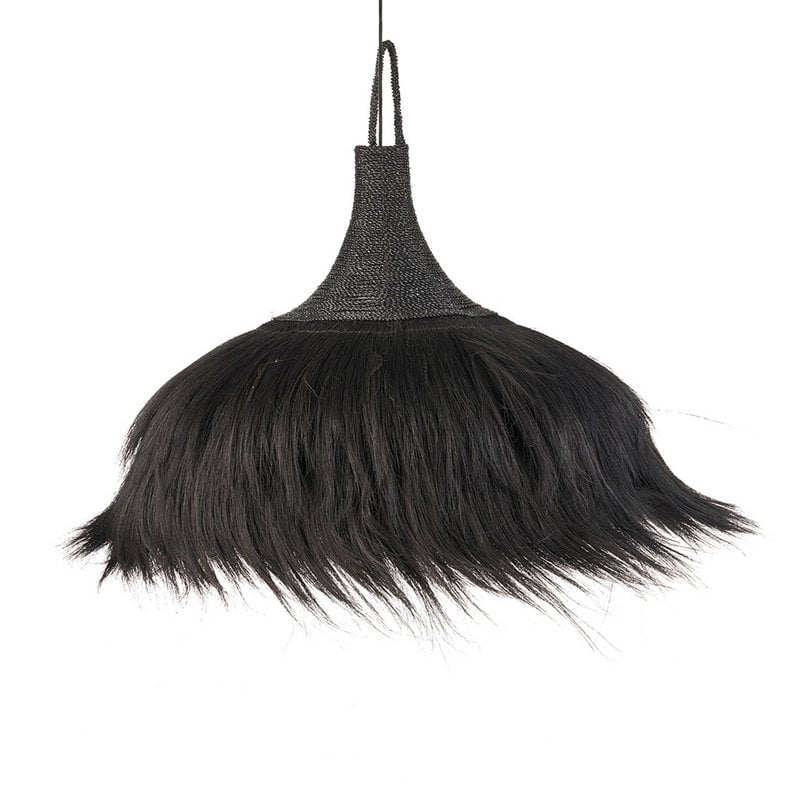 Makiki Mendong Grass Pendant Light – Black, Extra Large — front suspended product view