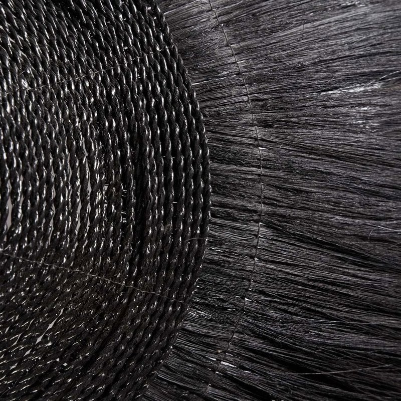 Makiki Mendong Grass Pendant Light – Black, Extra Large — black mendong weave detail