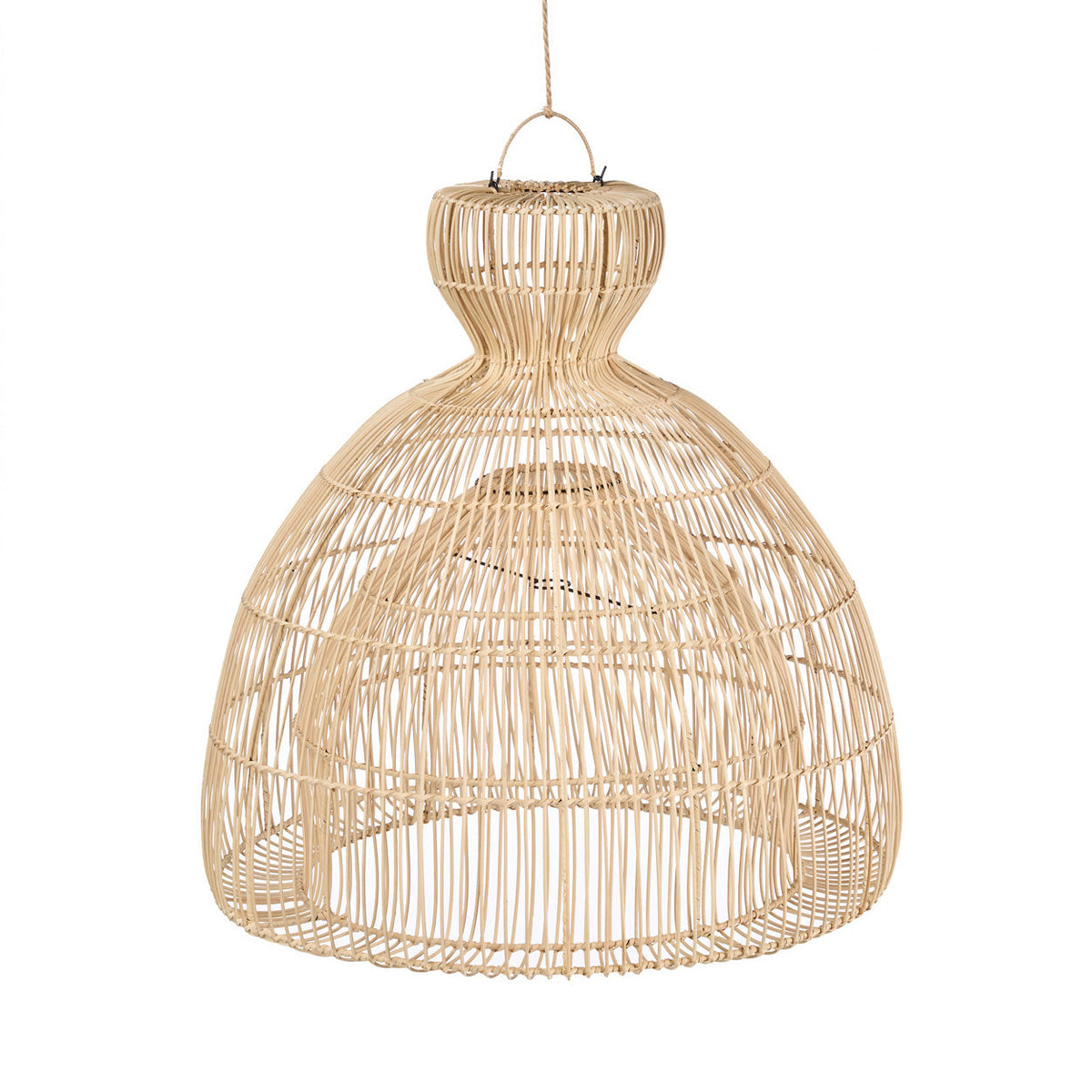 Matcha Whisk Rattan Pendant Light – Natural, Large