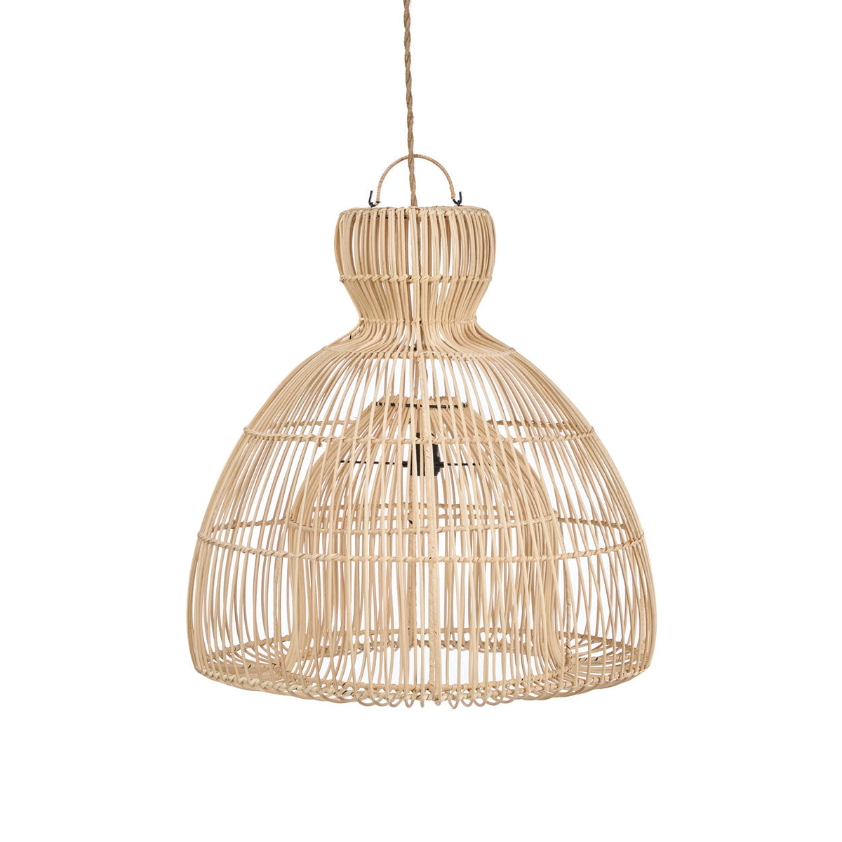 Matcha Whisk Rattan Pendant Light – Natural, Small