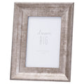 Full front view of the Mitred Rub Photo Frame with a broad silver-grey distressed border and a white placeholder reading dream big.