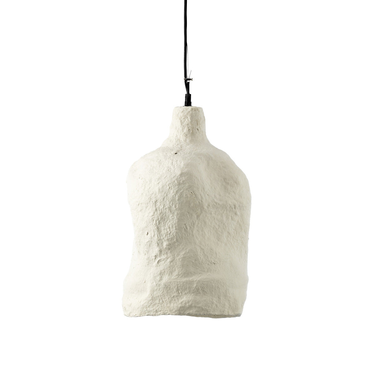 Moloko Papier-Mâché Pendant Light – White, Large — front product view
