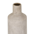 Angled close-up of the vase neck showing the circular opening, thick rim and darker interior above the sloping shoulders.