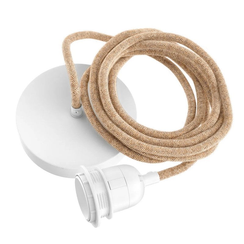 Natural-White Ceiling Lamp Fitting – Single — single natural-white ceiling fitting set