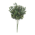 Redtip Leaf Artificial Foliage Spray shown against white, with a full cluster of small green leaves above exposed branching stems.