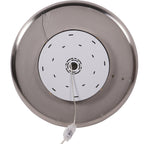 Rear view of the circular mirror, showing a central round panel with narrow slots inside the outer surround.