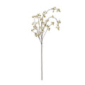 Full view of the Roundbud Blossom artificial flower stem, with white flowers and buds across brown branches against a white background.