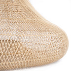 Shala Rattan Pendant Light – Natural, Large – close-up of the curved rattan weave