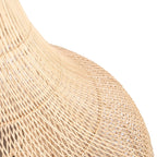 Shala Rattan Pendant Light – Natural, Large – close-up of the rattan weave across the curved shade