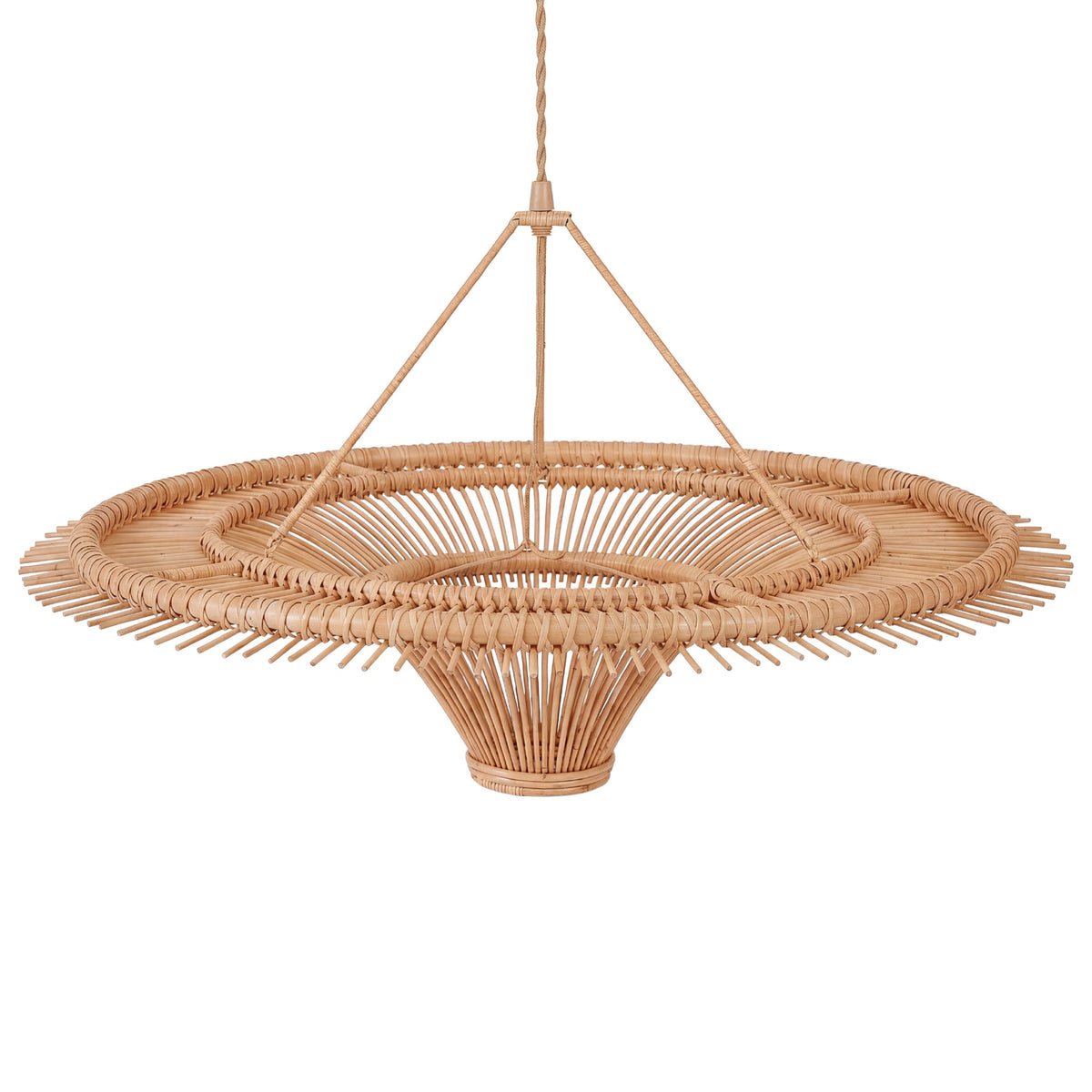 Sky Rattan Pendant Light – Natural, Extra Extra Large — front product view