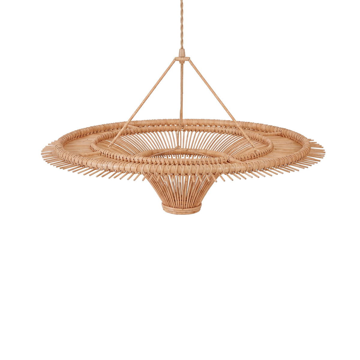 Sky Rattan Pendant Light – Natural, Large – product view