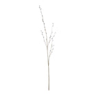Full view of the Soft Catkin artificial stem, with slender brown-green branches and pale grey catkins against a white background.