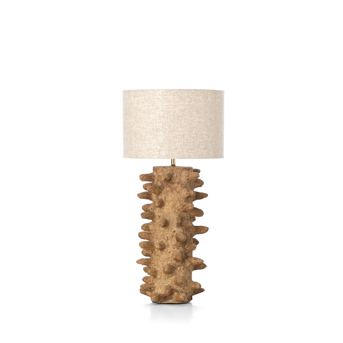 Spiketacular Papier-Mâché Table Lamp – Mud, Large — front product view