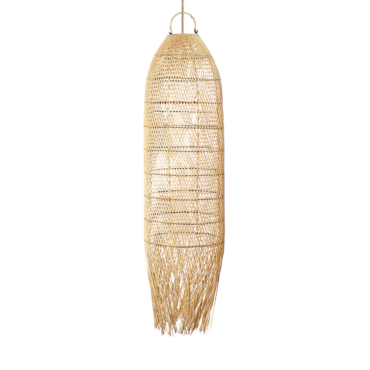 Squid Rattan Pendant Light – Natural, Large – product view