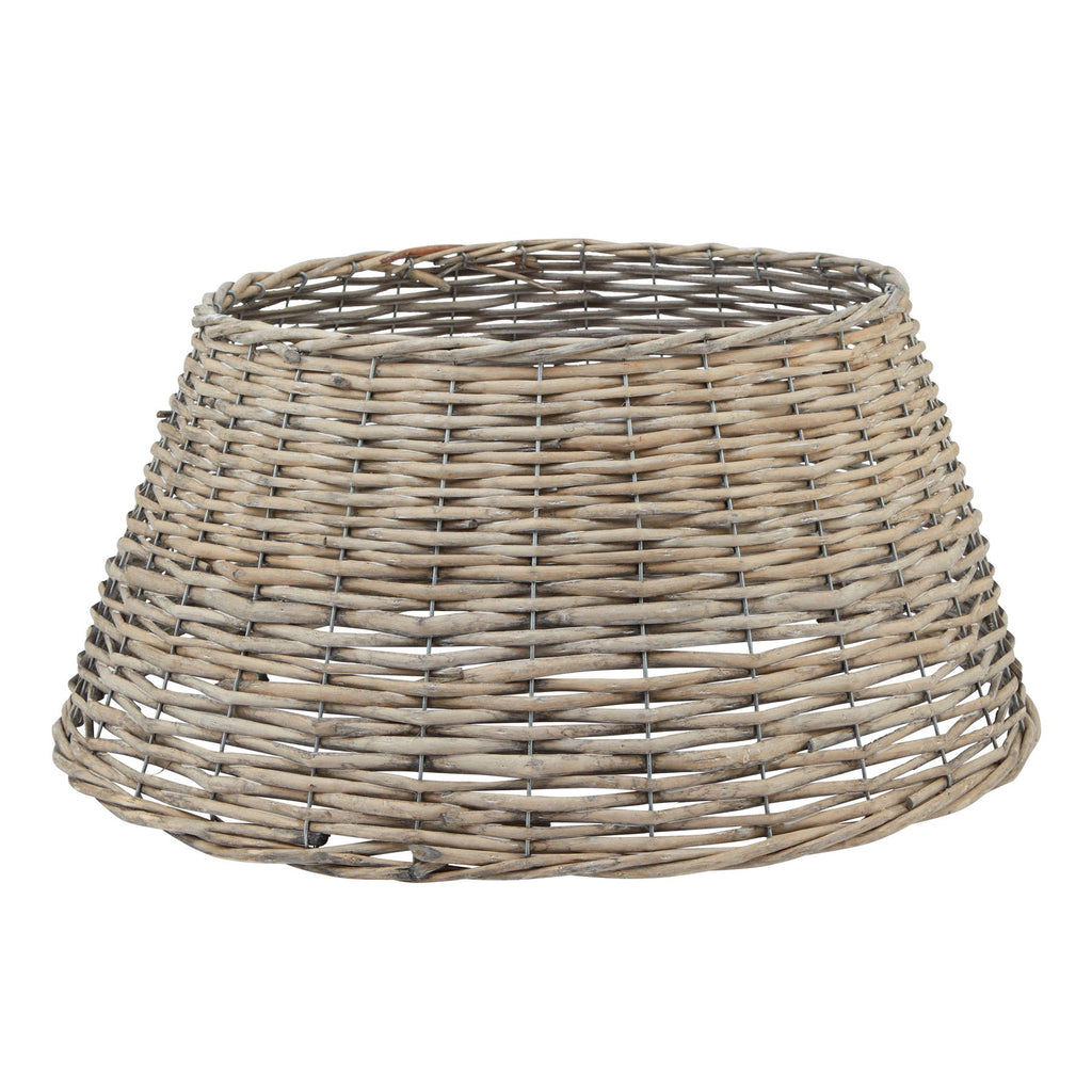 Taperweave Tree Collar on a white background, showing its flared base, circular top opening and pale woven rows.