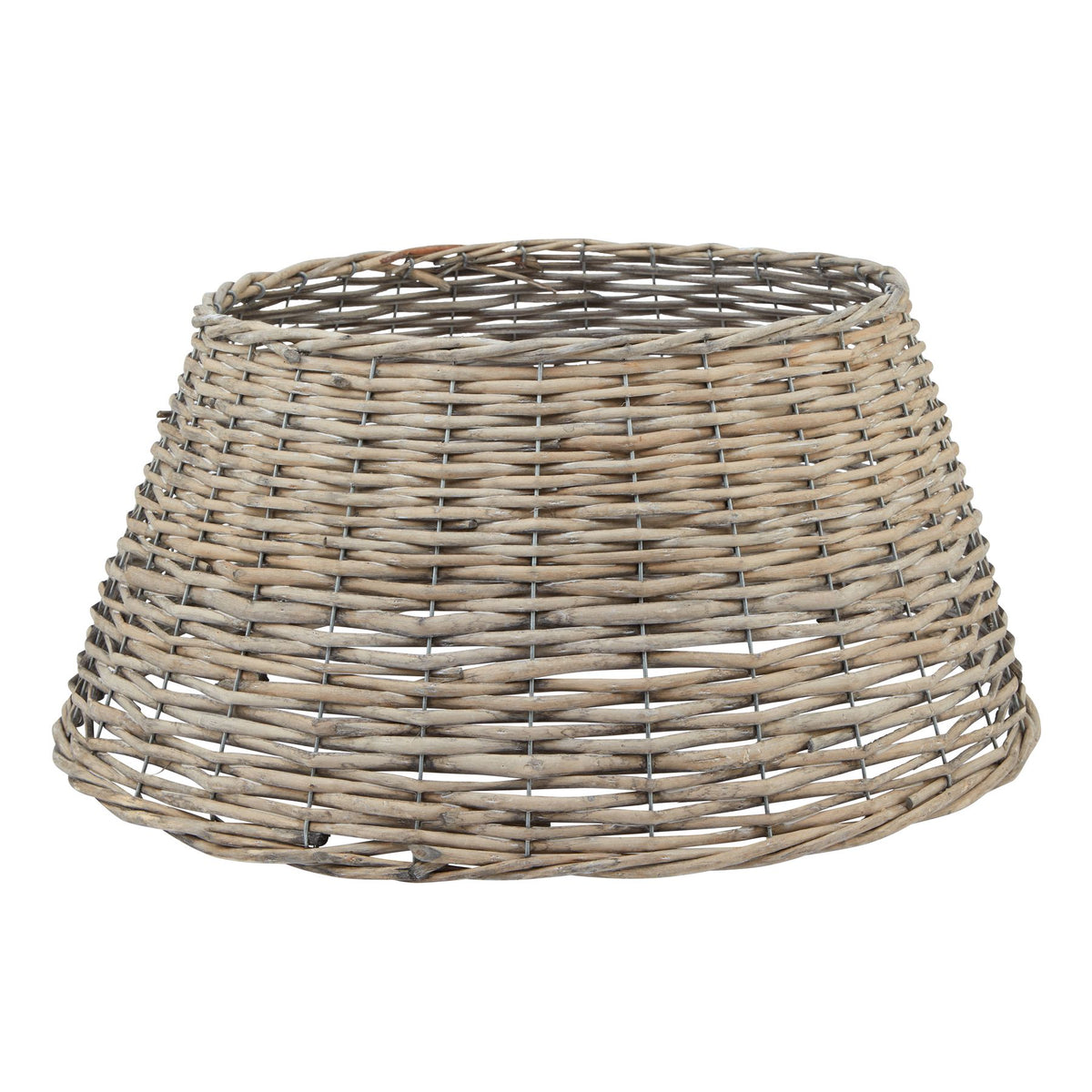 Taperweave Tree Collar on a white background, showing its flared base, circular top opening and pale woven rows.