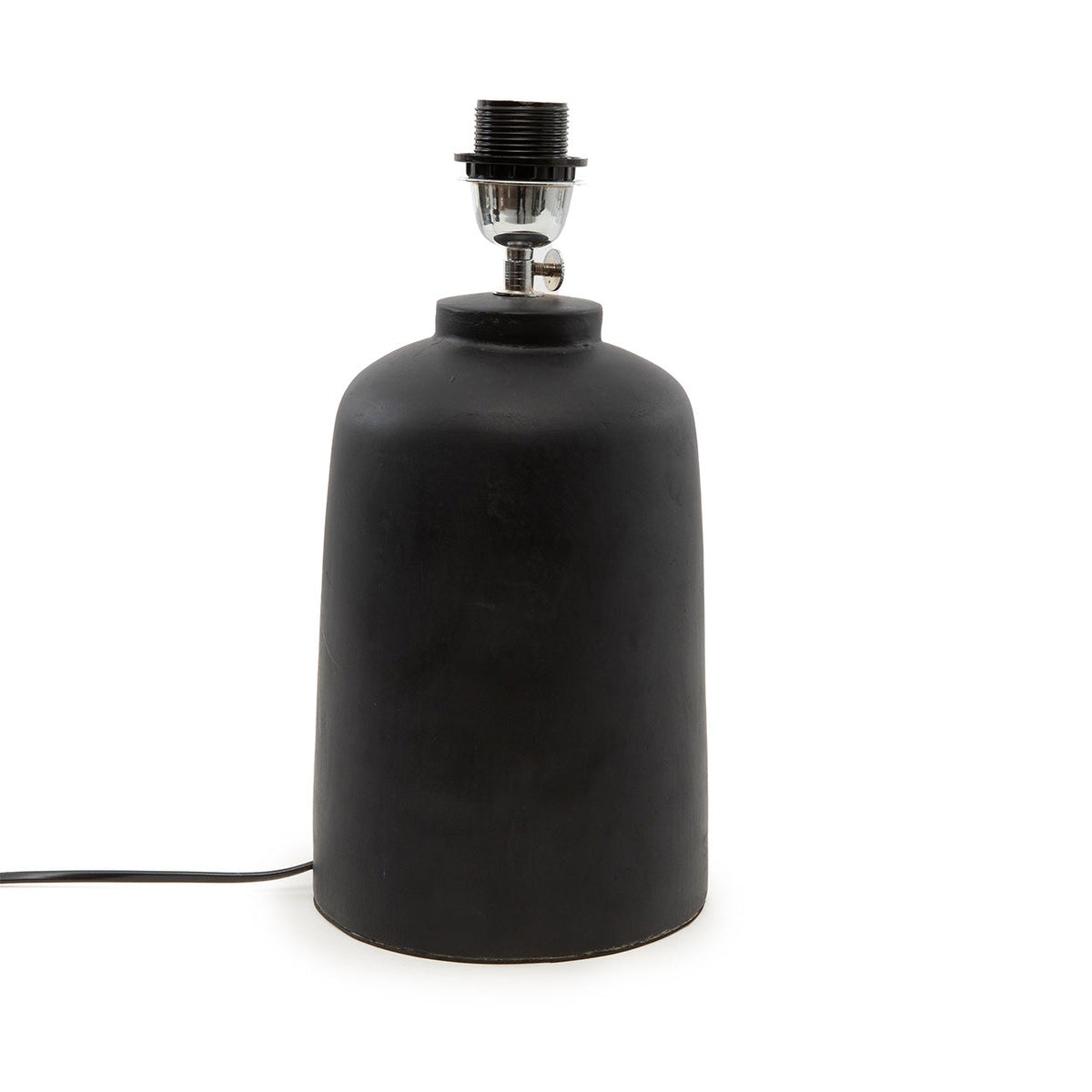 Terracotta Table Lamp Base – Black – product view