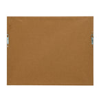 Rear view of the landscape frame with a plain brown backing panel and a metal hanging bracket near each side.
