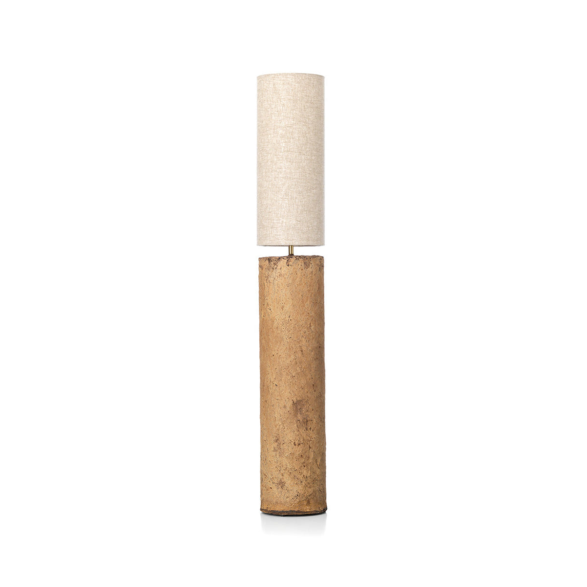 Totem Papier-Mâché Floor Lamp – Mud, Large — front product view