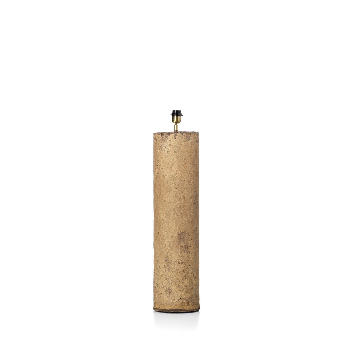 Totem Papier-Mâché Floor Lamp – Mud, Large — base without shade