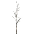 Tall artificial twig stem on a white background, with a thick textured lower section and fine bare branches reaching upwards.
