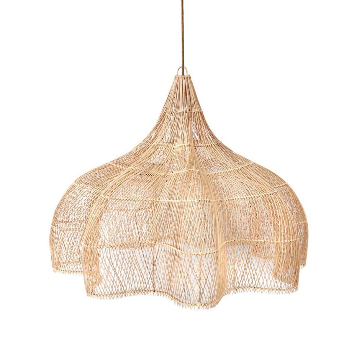 Whipped Rattan Pendant Light – Natural, Extra Large – product view