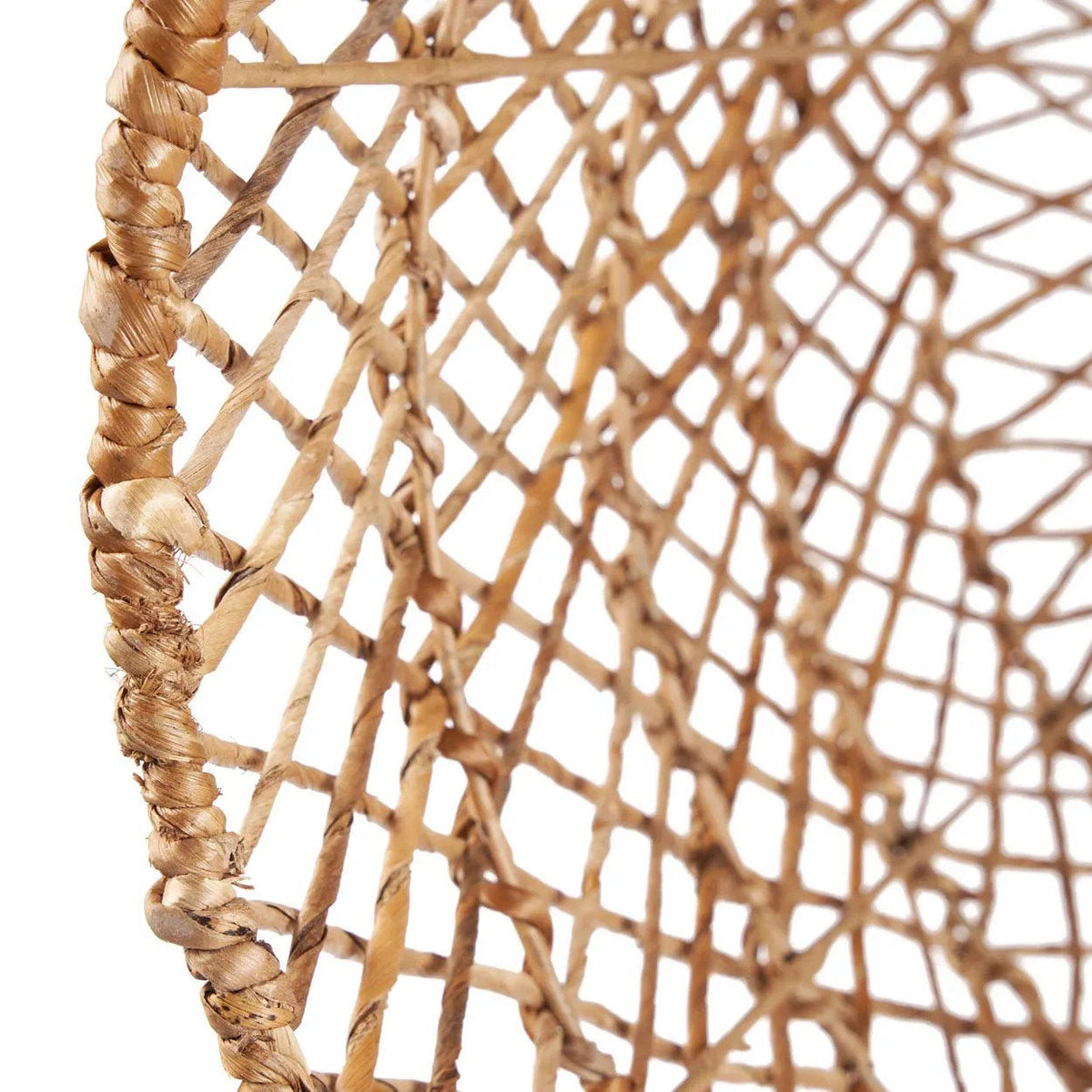 Xiomara Banana Leaf Pendant Light – Natural, Extra Large — banana-leaf weave close-up