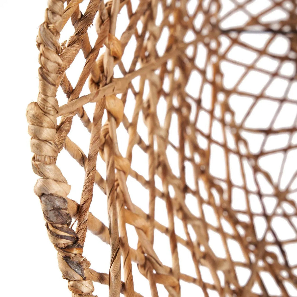 Xiomara Banana Leaf Pendant Light – Natural, Large — open lattice close-up