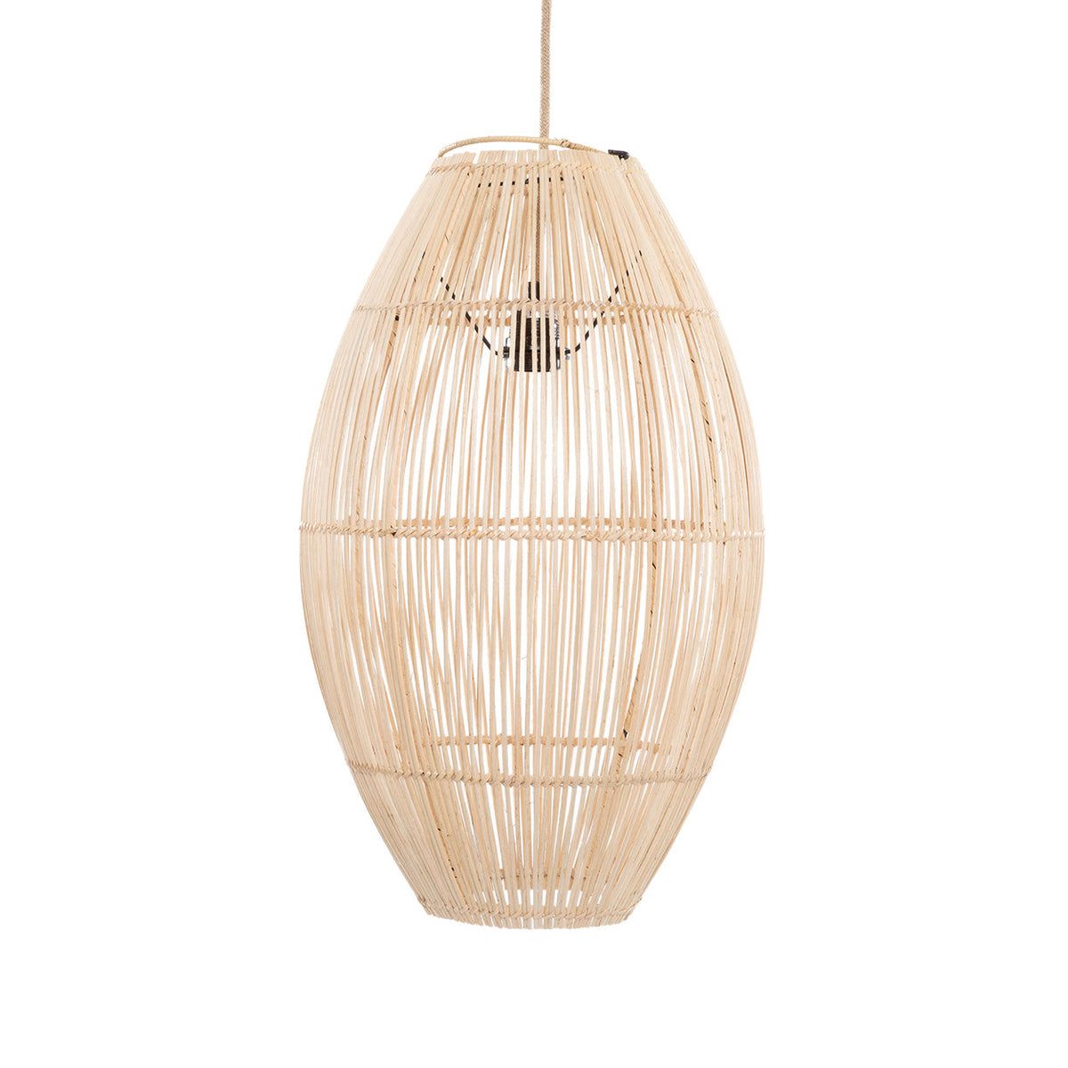 Zuri Rattan Pendant Light – Natural, Large – product view