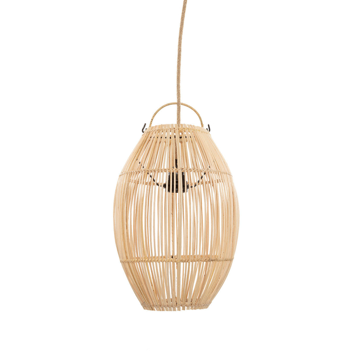 Zuri Rattan Pendant Light – Natural, Small – product view